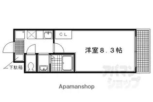 エクセレンス 天神通【102号室】の間取り