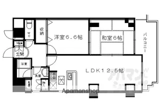 デリード府庁前【204号室】の間取り