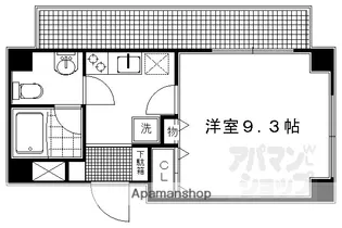 フェルミ堀川【406号室】の間取り