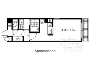 グランコスモ河原町【301号室】の間取り