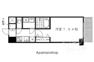 CREA二条城北【1階】の間取り