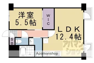 サンフローラ三条大宮【404号室】の間取り