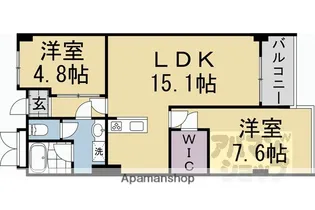 イヌイ星の子ハイツ【505RV号室】の間取り