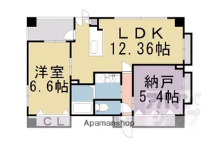 コモド御所南【301号室】の間取り