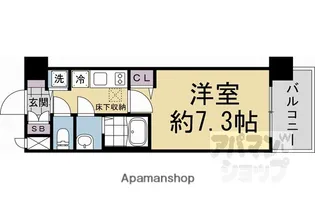 アスヴェル京都壬生EASTWEST【W104号室】の間取り