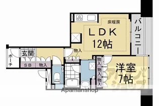 プレティナージュ御池東洞院【503号室】の間取り
