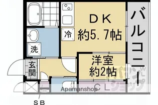 アクアプレイス京都聚楽第【307号室】の間取り