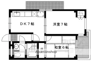 リバティ岩倉南【105号室】の間取り