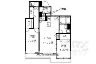 シャーメゾン朱雀二条【2階】の間取り