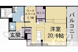 アウスレーゼ御所【302号室】の間取り