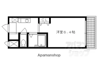 御所西セントラルハイツ【201号室】の間取り