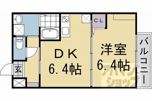 エントランスライフ宝ヶ池【1階】の間取り