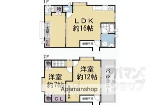 京都府京都市左京区下鴨宮崎町【一戸建】の間取り