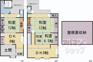 京都府京都市上京区西町一条通御前通西入【タウンハウス】の間取り