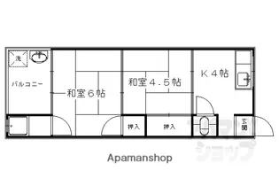 愛宕マンション【8号室】の間取り