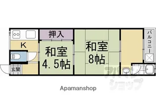 藤ノ木アパート【201号室】の間取り
