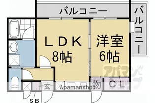 コンフォート修学院【3階】の間取り