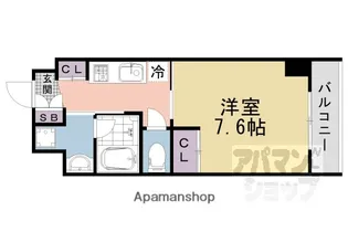 VINE OAK RABBI(バインオーク ラビ)【406号室】の間取り