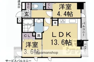 STANDZ京都二条【604号室】の間取り