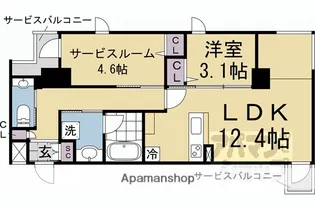 STANDZ京都二条【501号室】の間取り