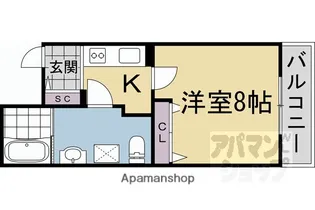 プランドール寺之内【2階】の間取り