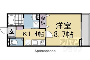 ユアメゾン西賀茂【1階】の間取り
