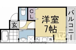 アヴニール北白川【301号室】の間取り