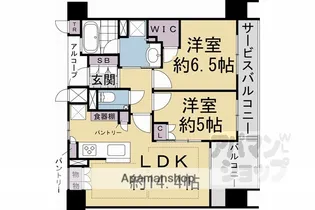 プレミスト京都二条城北【303号室】の間取り