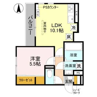 ベルデ北山【1階】の間取り
