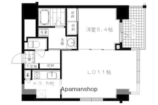 ダイナシティ二条城前【801号室】の間取り