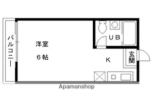 第1北浅ハイツ【202号室】の間取り