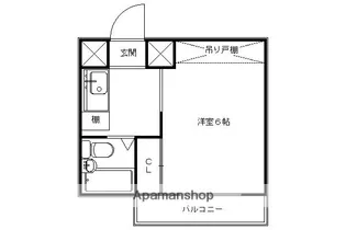 カルフール北村【402号室】の間取り