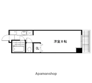 カーメル北野【210号室】の間取り