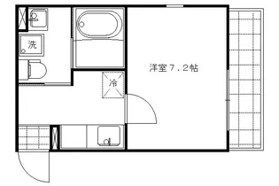 エスパス白梅町【1A号室】の間取り