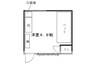 若竹荘【45号室】の間取り