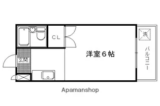 シャトーフロントナック【306号室】の間取り