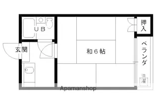 コーポ未麗等持院【2-B号室】の間取り