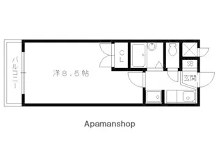 グランドールワタナベII【707号室】の間取り
