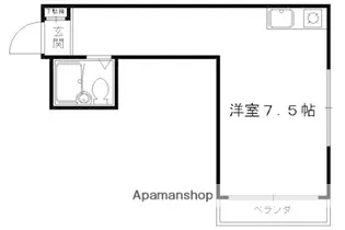 京都府京都市北区衣笠赤阪町【マンション】の間取り