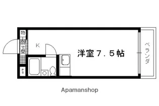京都府京都市北区衣笠赤阪町【マンション】の間取り