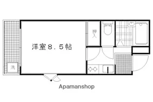 コスモハイツ新町Ⅱ【3階】の間取り
