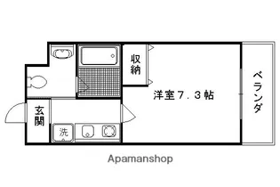 作思以度 衣笠【303号室】の間取り