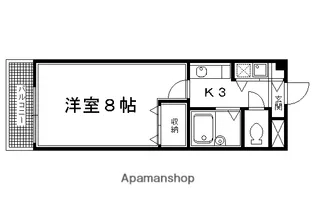 サンパティーク北山【107号室】の間取り