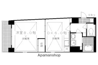 京都府京都市上京区花車町千本通寺之内下る【マンション】の間取り