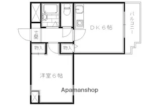 エステート朱雀【209号室】の間取り