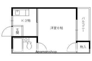 ノーブル伏見【35号室】の間取り