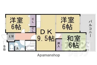 パークテラス桃山【311号室】の間取り