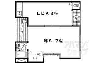 フェリスタス【201号室】の間取り