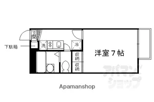 ワイズアパートメント南小栗栖【204号室】の間取り
