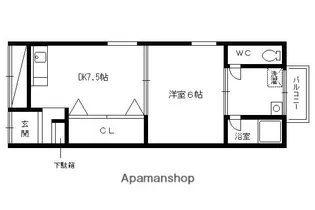 ハイツ長徳【106号室】の間取り